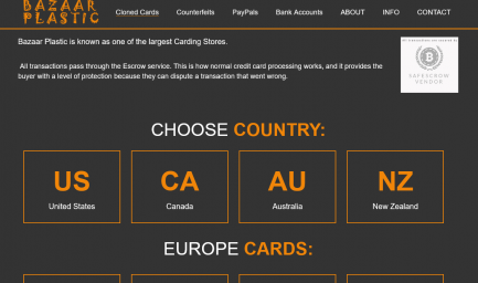 Credit card - Bazaar Plastic buy cloned cards, PayPal account, Counterfeits